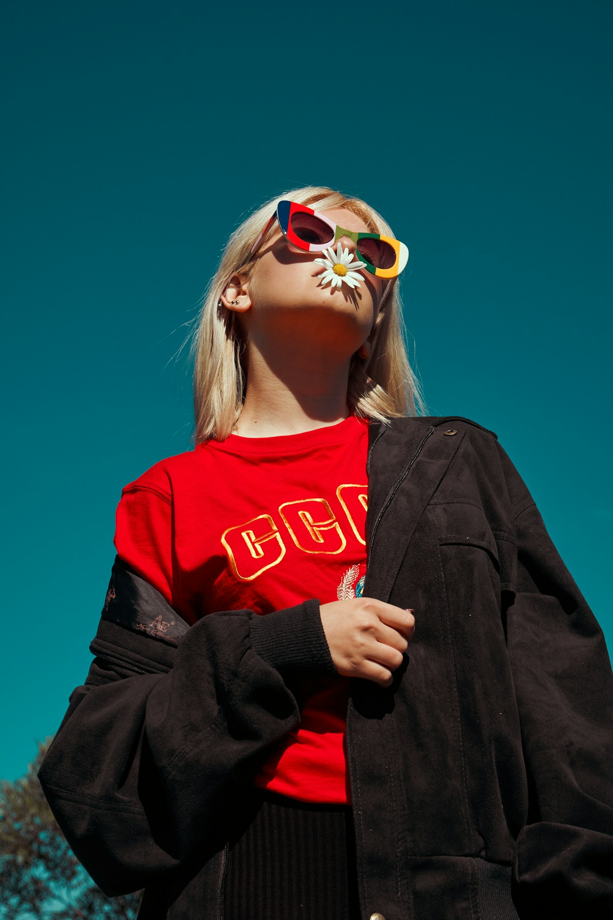 Fashion model wearing a private-label streetwear collection